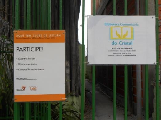 Foto do acervo da Biblioteca ComunitÃ¡ria do Cristal